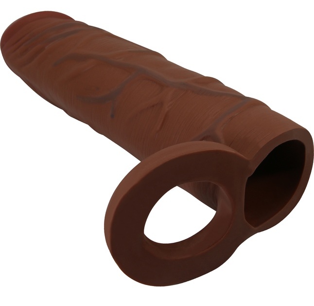 Насадка на пенис 15 см brown