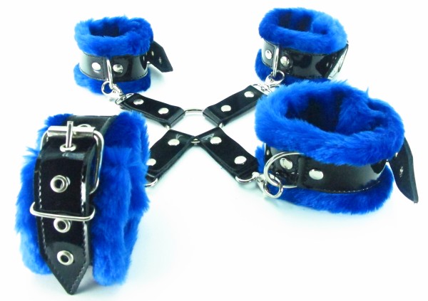 Набор фиксаторов краб с синим мехом