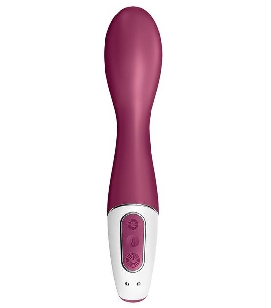 Бордовый вибромасажер Satisfyer G Hot Spot с нагревом
