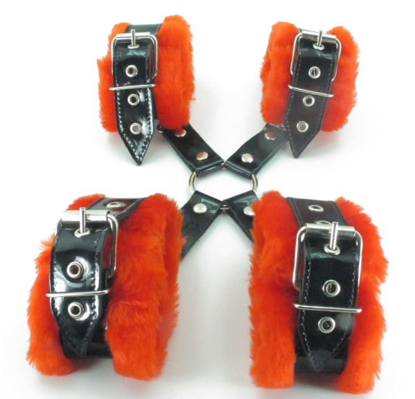 Набор фиксаторов краб с красным мехом