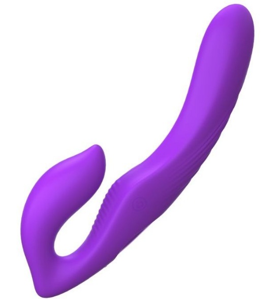 Перезаряжаемый безремневой страпон purple