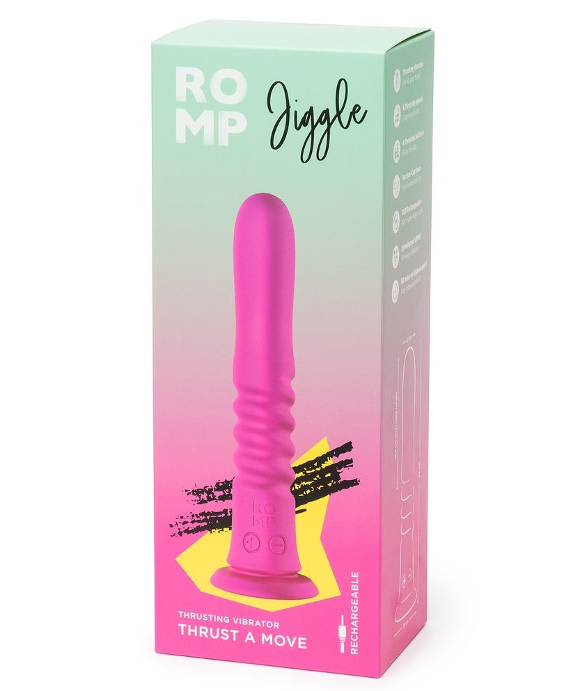 Вибратор с фрикциями Romp Jiggle розовый на присоске