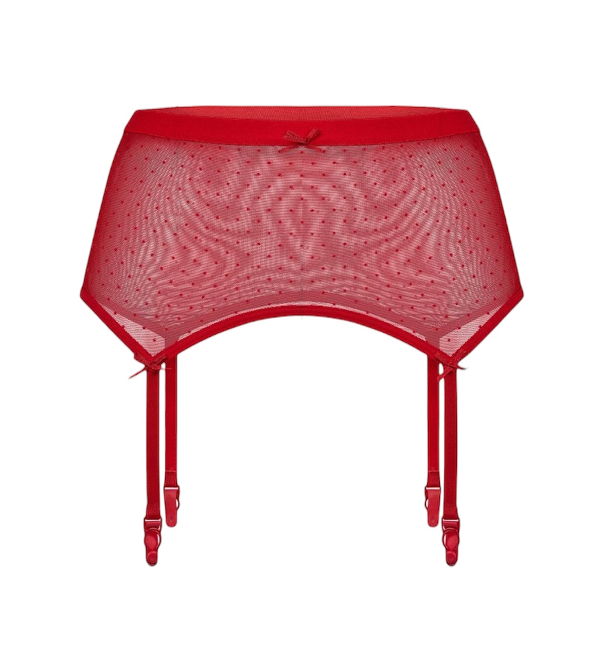 Пояс для чулок широкий красный 44 размер