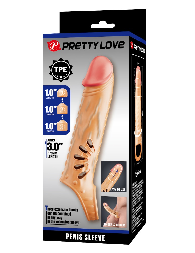 Насадка на пенис реалистичная увеличивающая