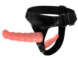Страпон с анальной и вагинальной насадками 