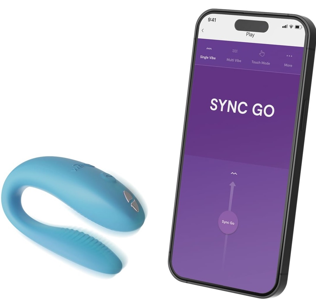 Вибромассажер для пар We-Vibe Sync Go blue