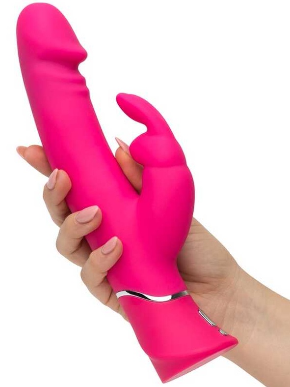 Вибратор Realistic с клиторальным стимулятором pink
