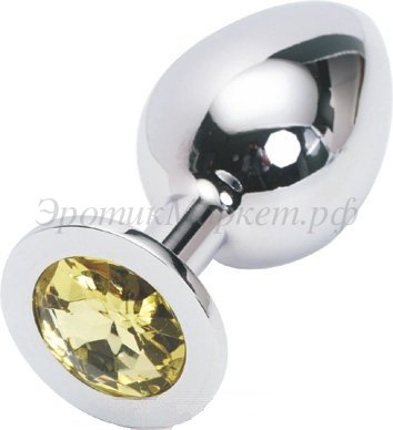 Анальная пробка Butt Plug Silver Medium Gold