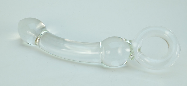 Секс игрушка из стекла с кольцом 