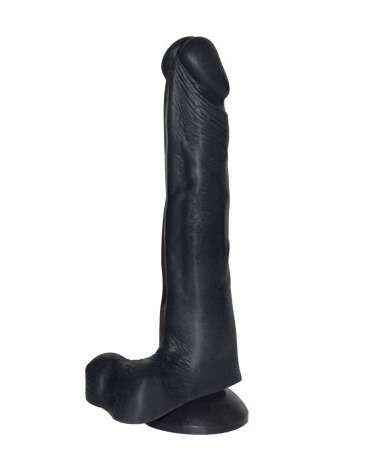 Черный фаллоимитатор небольшого диаметра
