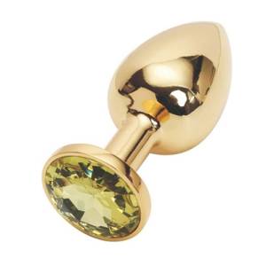 Анальная пробка Butt Plug Gold Medium Yellow 