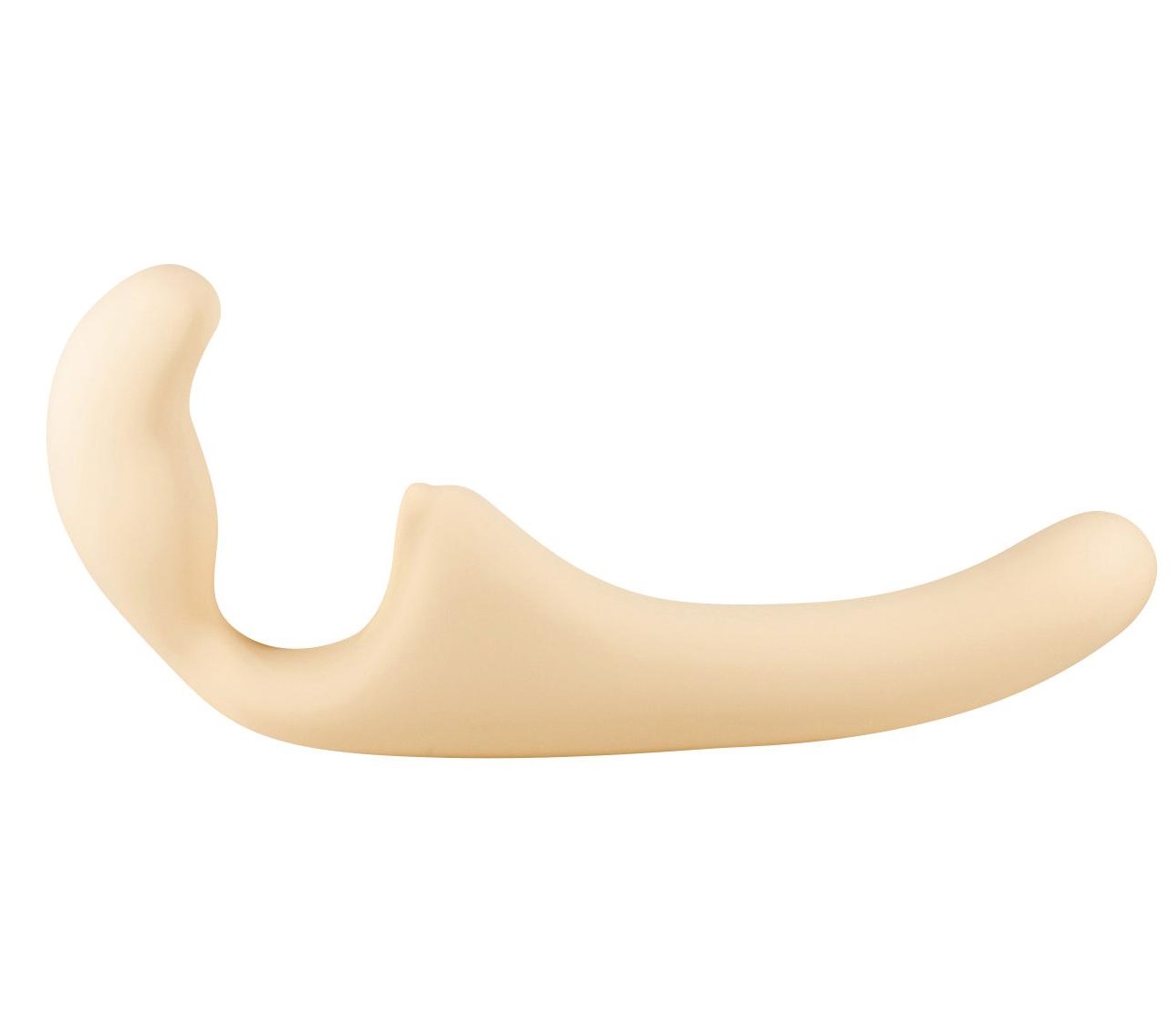 Бежевый гнущийся страпон