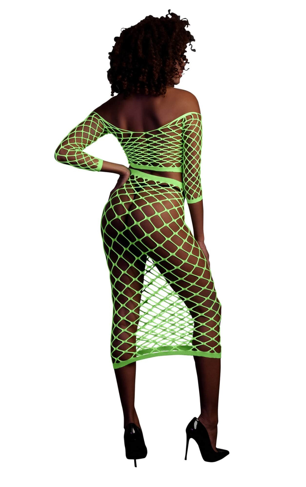 Топ с нижней юбкой Neon Green  XS/XL