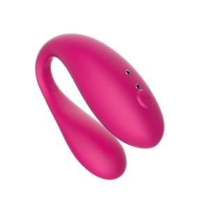 Парный вибромассажер AMOVIBE TWIN розовый с приложением 
