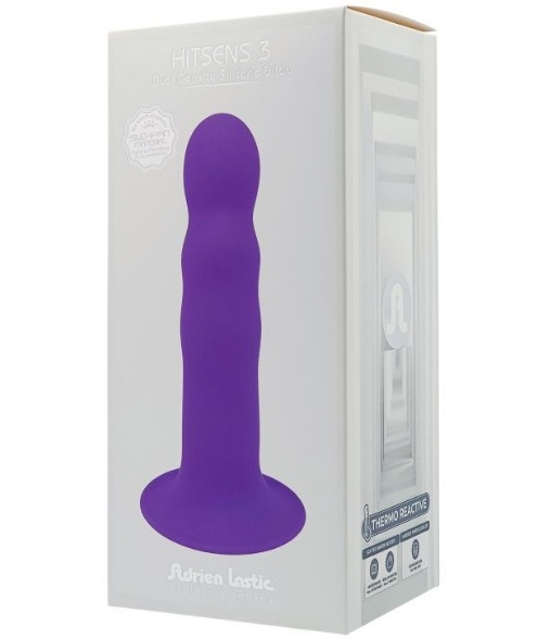 Силиконовый рельефный дилдо purple