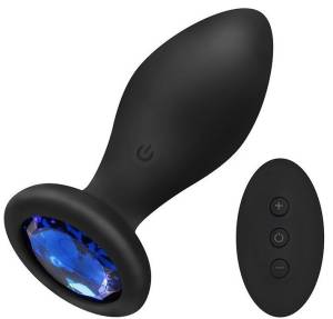 Анальная вибропробочка с кристаллом blue