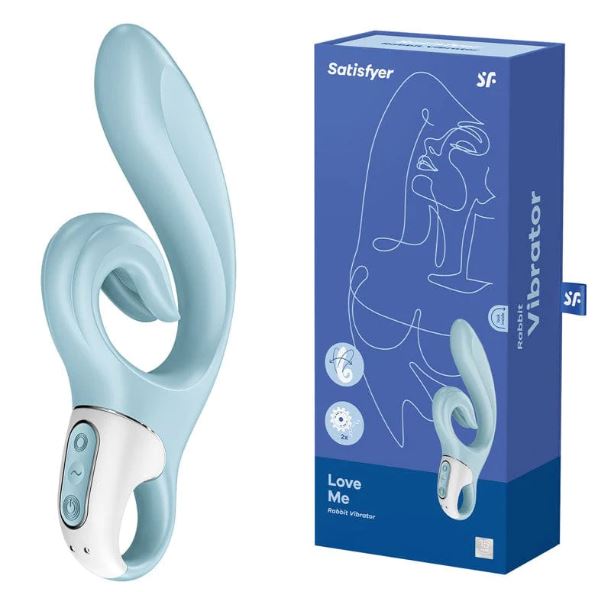 Голубой вибратор Satisfyer Love me