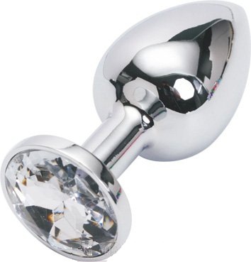 Анальная пробка Butt Plugall Silver Small Diamond