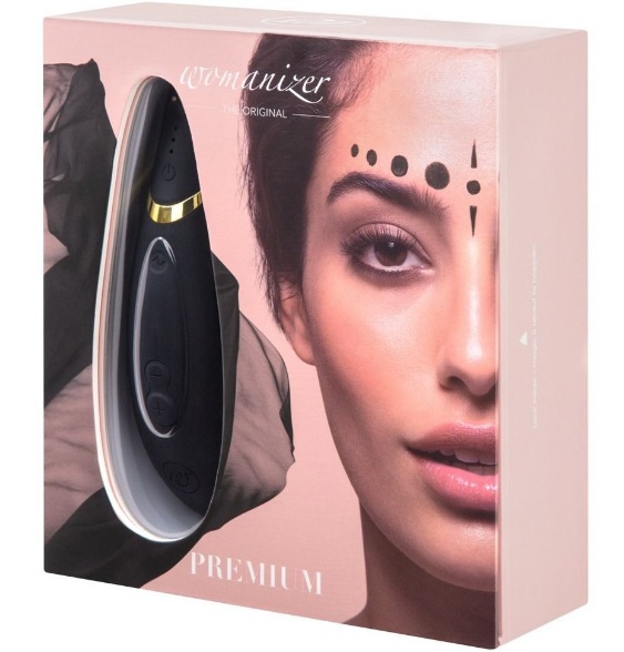 Клиторальный стимулятор Womanizer Premium черный/золотой