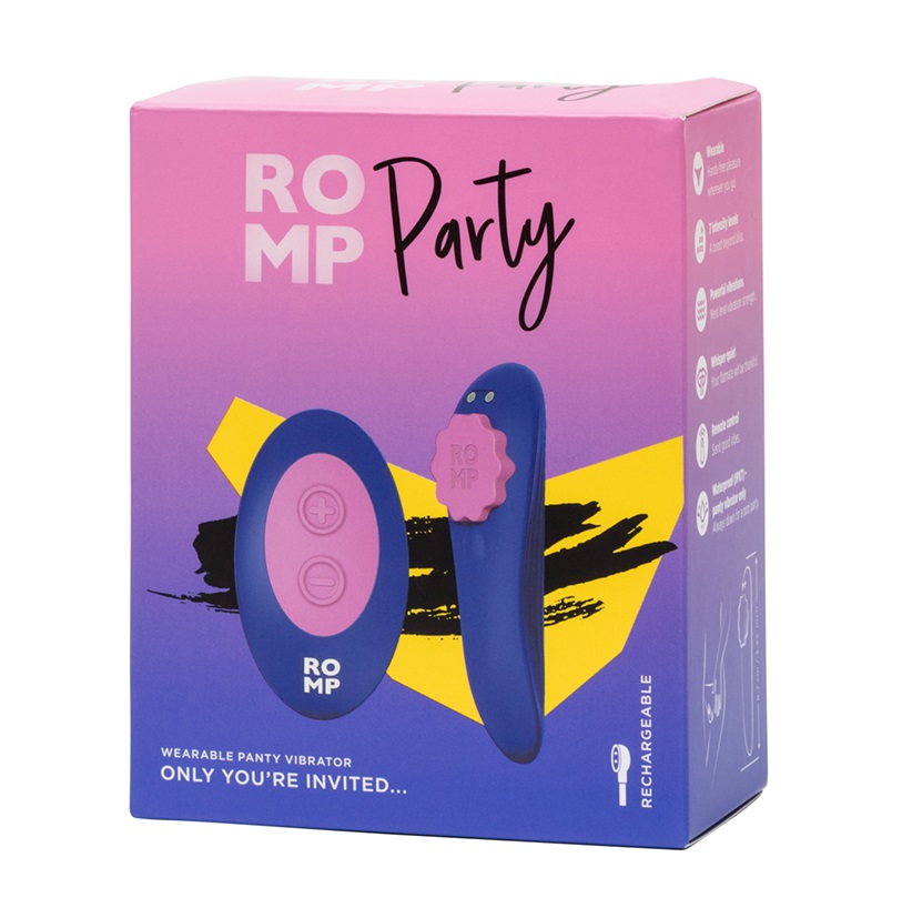Мини-вибратор в трусики Romp Party с пультом