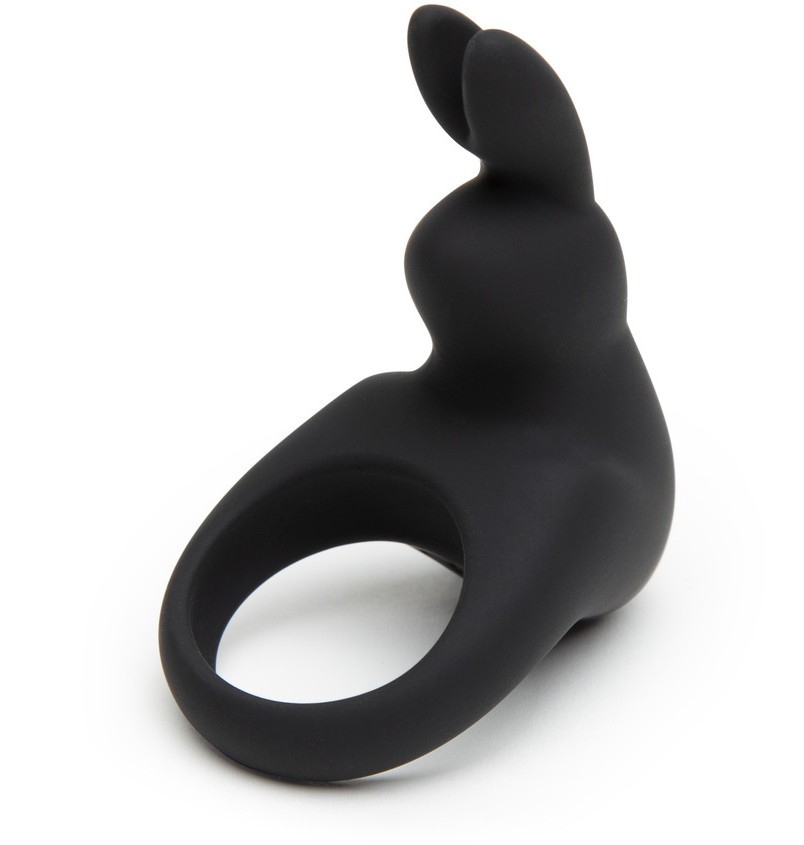 Эрекционное кольцо Happy Rabbit с вибрацией black