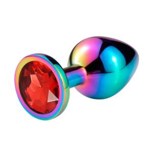 Анальная пробка Hamelion с красным кристаллом М 