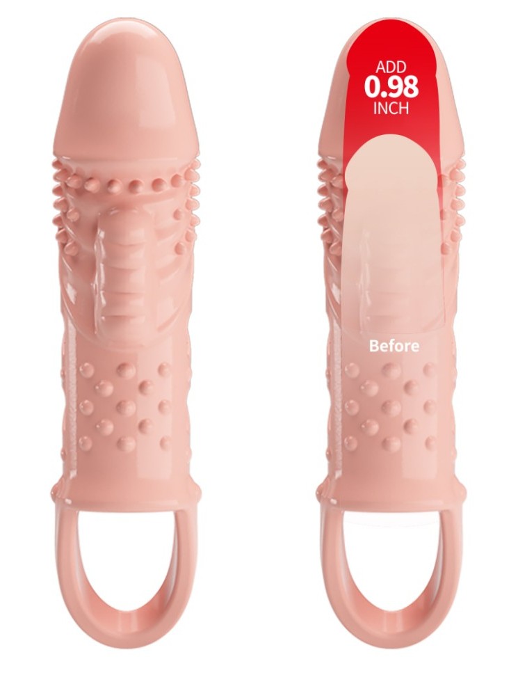 Удлиняющая насадка на пенис с вибрацией Penis Sleeve Cecelia