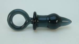 Анальная пробка из стекла с кольцом 