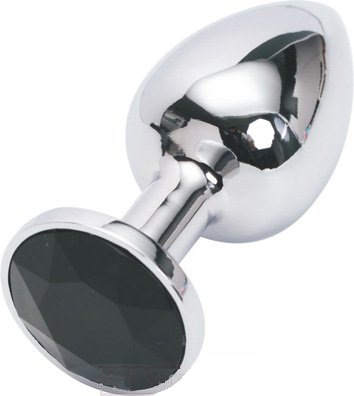 Анальная пробка Butt Plug Silver Small Black