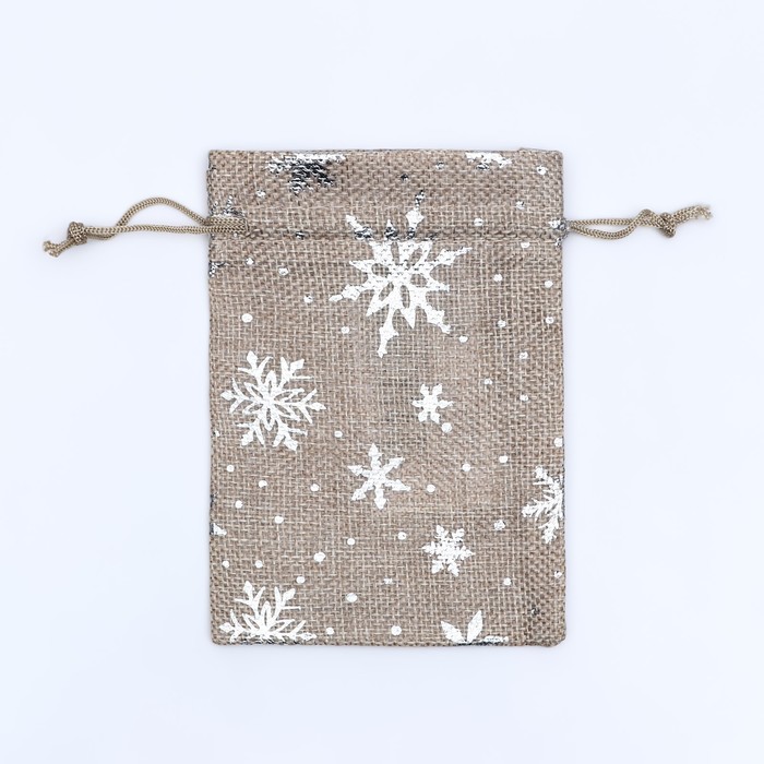 Мешочек для хранения Снежинки 10*14 см