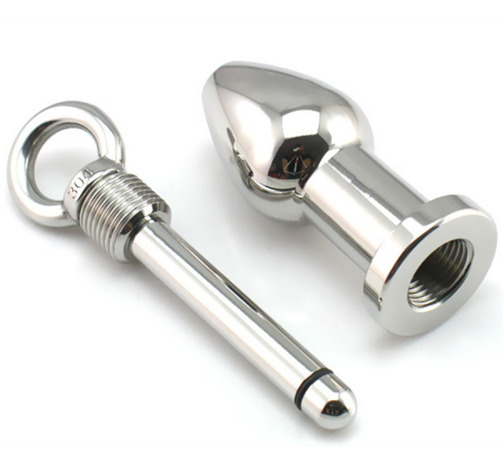 Анальная пробка металл 2 в 1