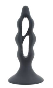 Анальная пробка с отверстиями черная 