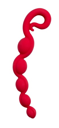 Анальная цепочка Bendybeads красная