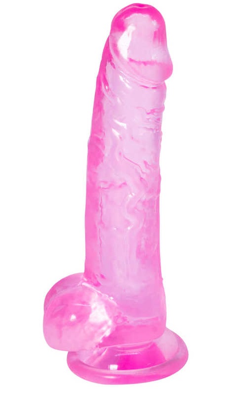 Прозрачный фаллос  Rocket Pink 