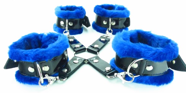 Набор фиксаторов краб с синим мехом