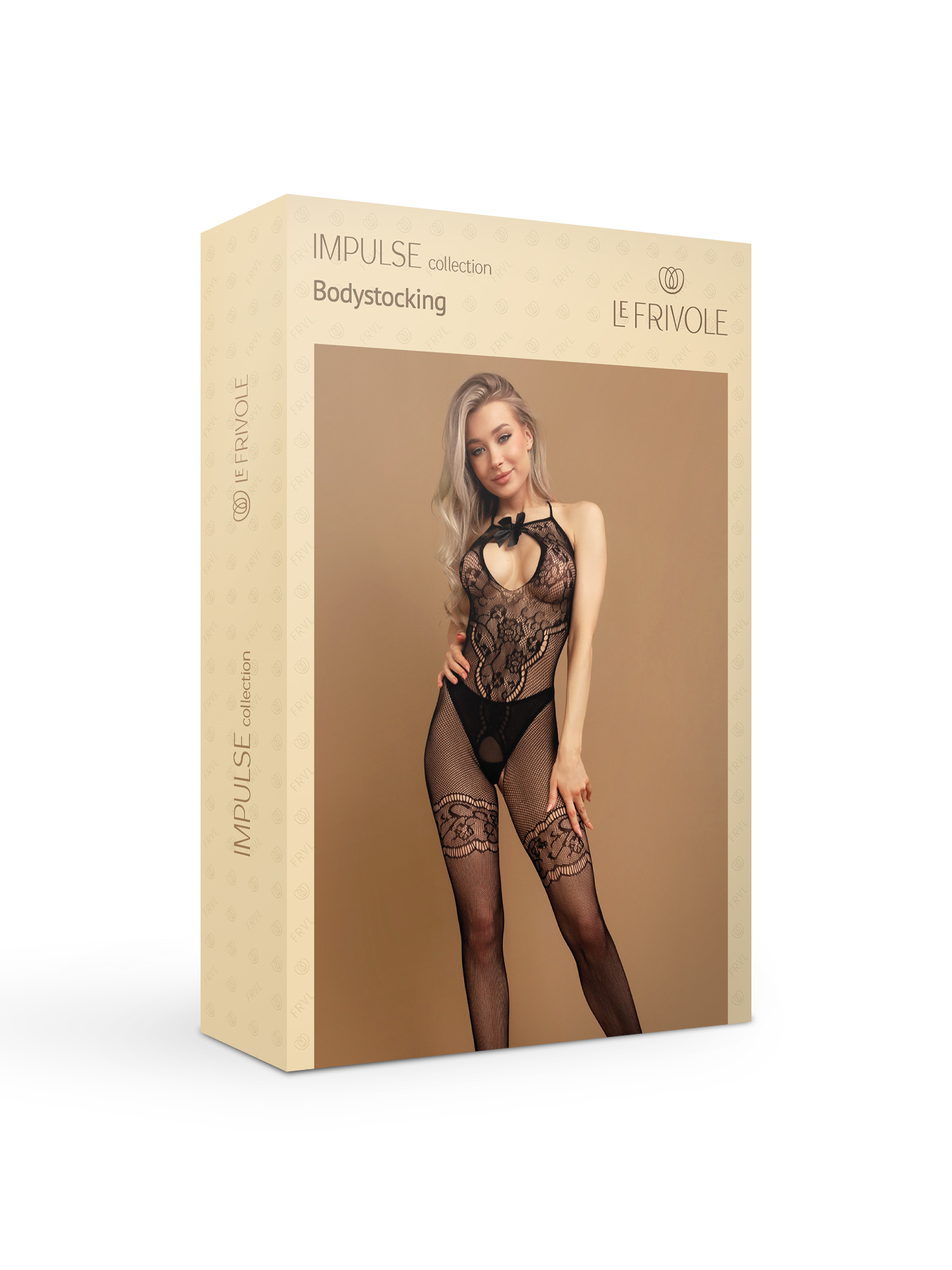 Боди с бантиком и вырезом на груди S/XXL