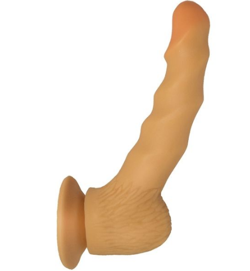 Реалистичный дилдо с рельефом