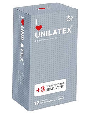 Презервативы Unilatex Dotted 12+3 шт