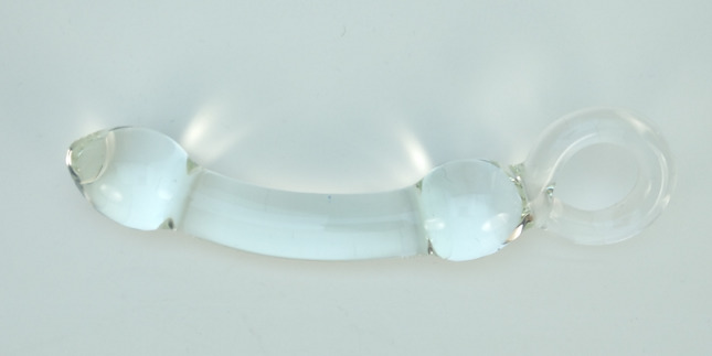Секс игрушка из стекла с кольцом 