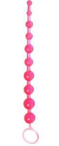 Анальная гелевая цепочка розовая 