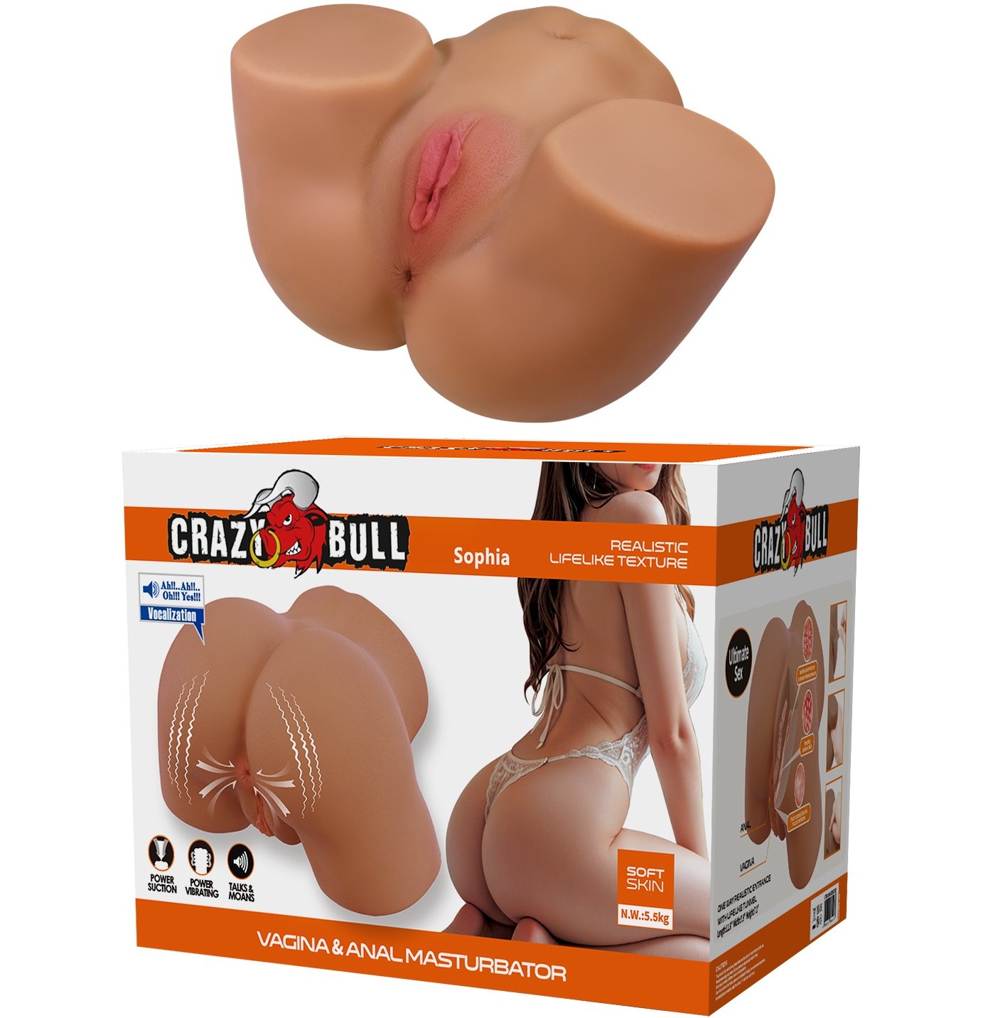 Мастурбатор с всасыванием и звуковыми эффектами Geriann 