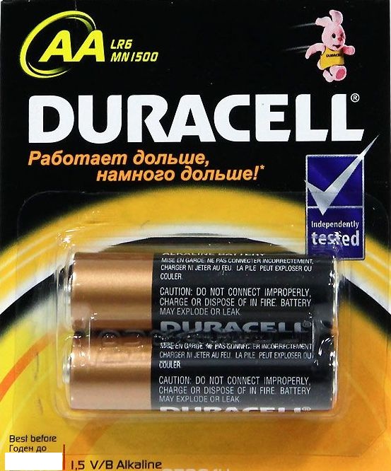 Duracell AA Пальчиковая (2 шт в упаковке)