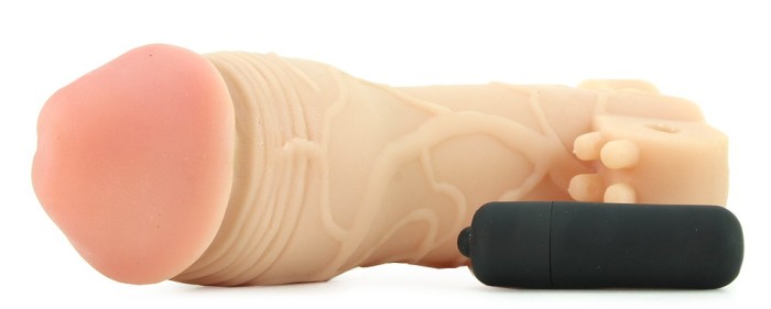 Насадка на пенис удлинитель Vibrating Real Feel 