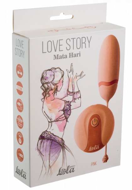 Розовое виброяйцо  на пульте   Mata Hari 