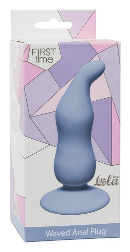 Анальная пробка Waved Anal Plug Blue 