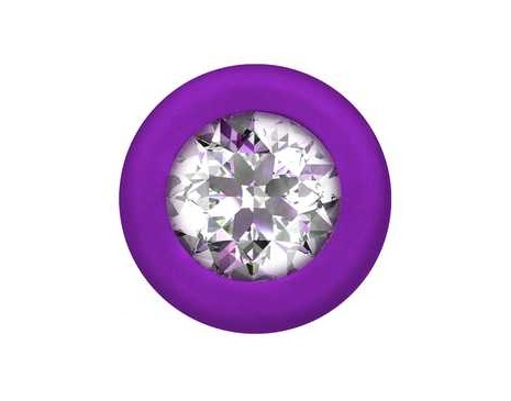 Фиолетовая анальная цепочка с кристаллом