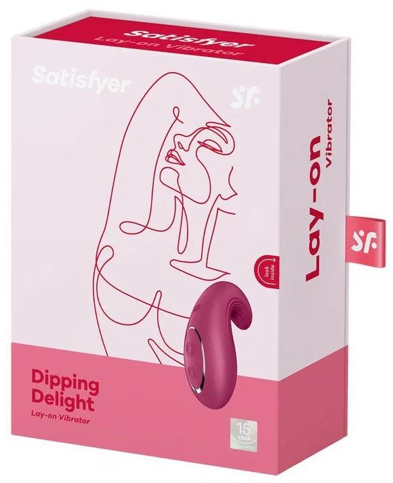 Красный вибромассажер  Dipping Delight 