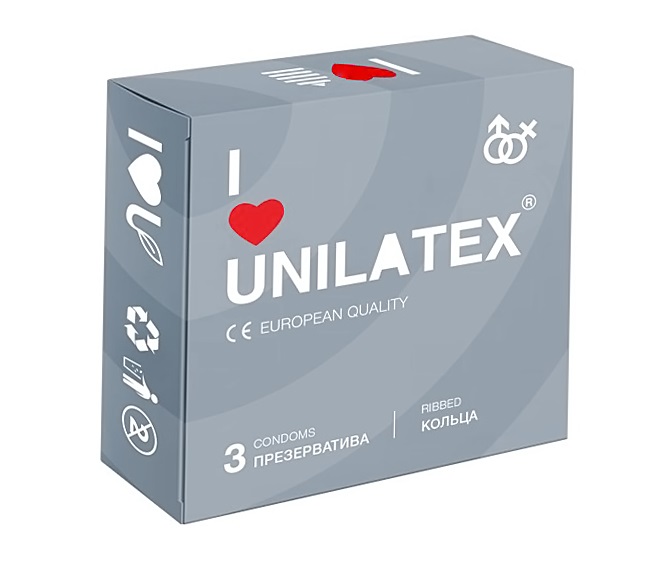 Презервативы Unilatex Ribbed 3шт