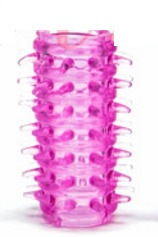 Насадка на фаллос с шипами pink 