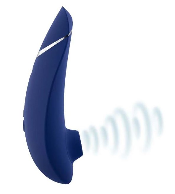 Синий клиторальный стимулятор Womanizer Premium 2